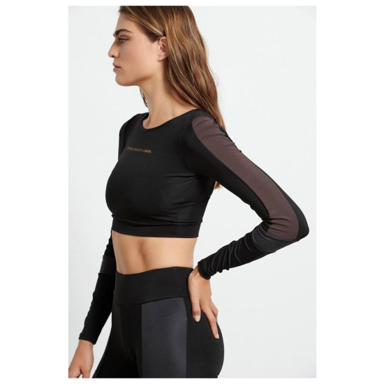 Bodytalk Γυναικεία μακρυμάνικη μπλούζα Crop Beyondsports